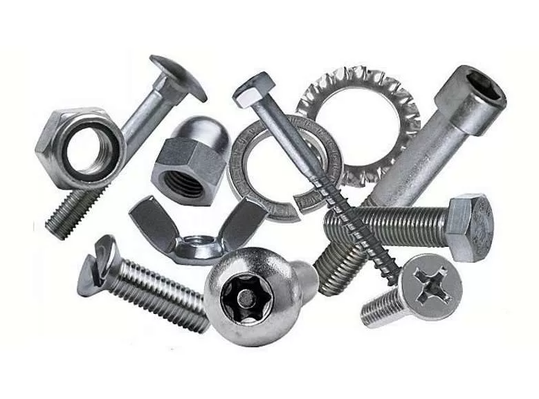Parafusos e porcas de aço variados